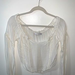 White boho beach top